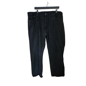 Levis Mens Button Fly 501XX Original Fit Black Denim Jeans Size W44 L32